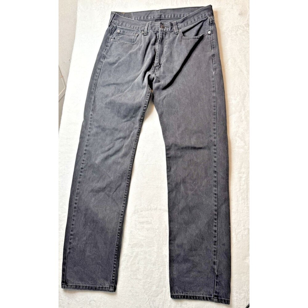 Levi 505 Size 36X36 Mens Jeans Black (Actual Inseam 34.5) 100% Cotton Straight
